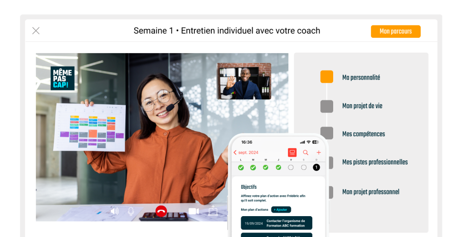 Image d'un entretien individuel avec un coach